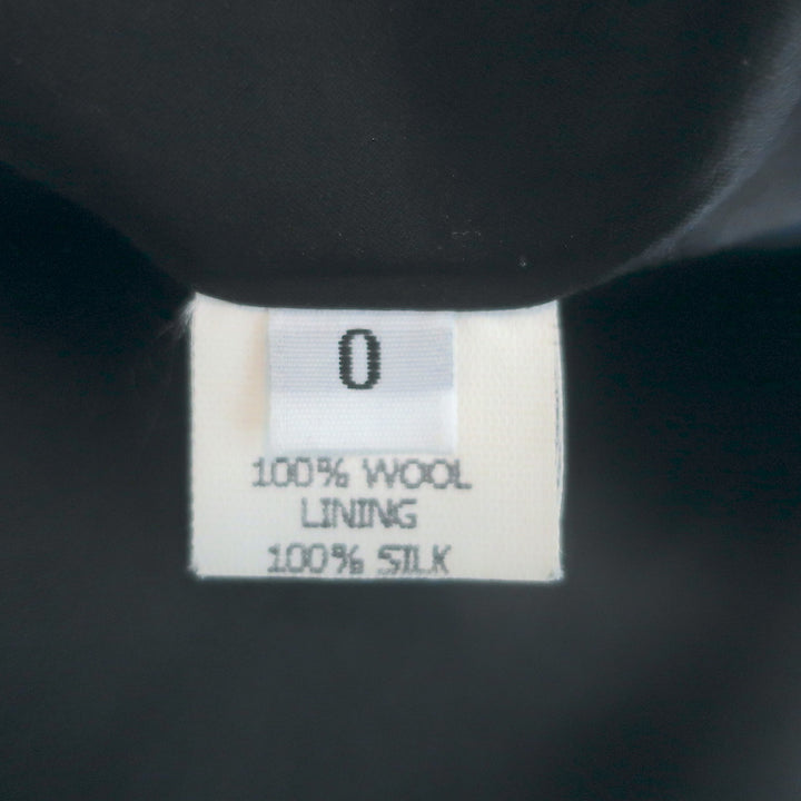 Jenni Kayne Short Sleeve Trench Coat Black Wool Size 0 Belted Jacket