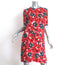 Marni Short Sleeve Shift Dress Red Pixel Print Crepe Size 40