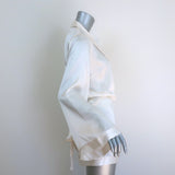 Kiki de Montparnasse Satin Kimono Robe Ivory Silk Size Small