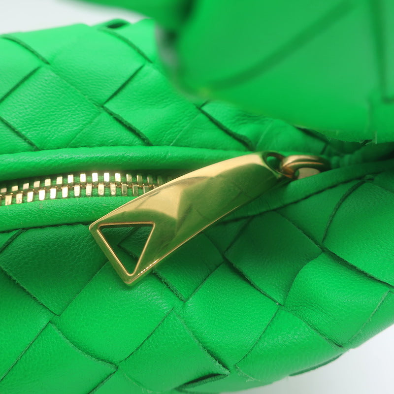 Bottega Veneta Mini Jodie Hobo Bag Parakeet Intrecciato Leather