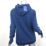 FREECITY Logo Sleeve Zip-Up Hoodie Sweatshirt Dark Blue Size 2