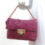 Nina Ricci Chain Strap Small Shoulder Bag Berry Ribbon-Woven Leather