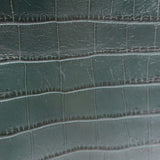 Alexander McQueen The Short Story Croc-Embossed Leather Crossbody Bag Dark Green