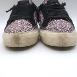 Golden Goose May Leopard-Star Glitter Sneakers Pink/Black Size 37