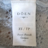 Doen Danae Pointelle Knit Cardigan Sky Blue Alpaca-Blend Size Extra Small
