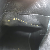 Chanel CC Turn Lock Fold-Over Ankle Boots Black Quilted Leather Size 36.5