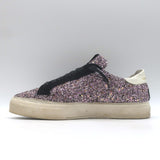 Golden Goose May Leopard-Star Glitter Sneakers Pink/Black Size 37