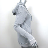 FREECITY Superfluff Lux Zip-Up Hoodie Sweatshirt Light Gray Size 3
