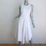 Stella McCartney Cutout-Back Asymmetric Midi Dress White Cotton Pique Size 42
