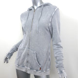 FREECITY Superfluff Lux Zip-Up Hoodie Sweatshirt Light Gray Size 3