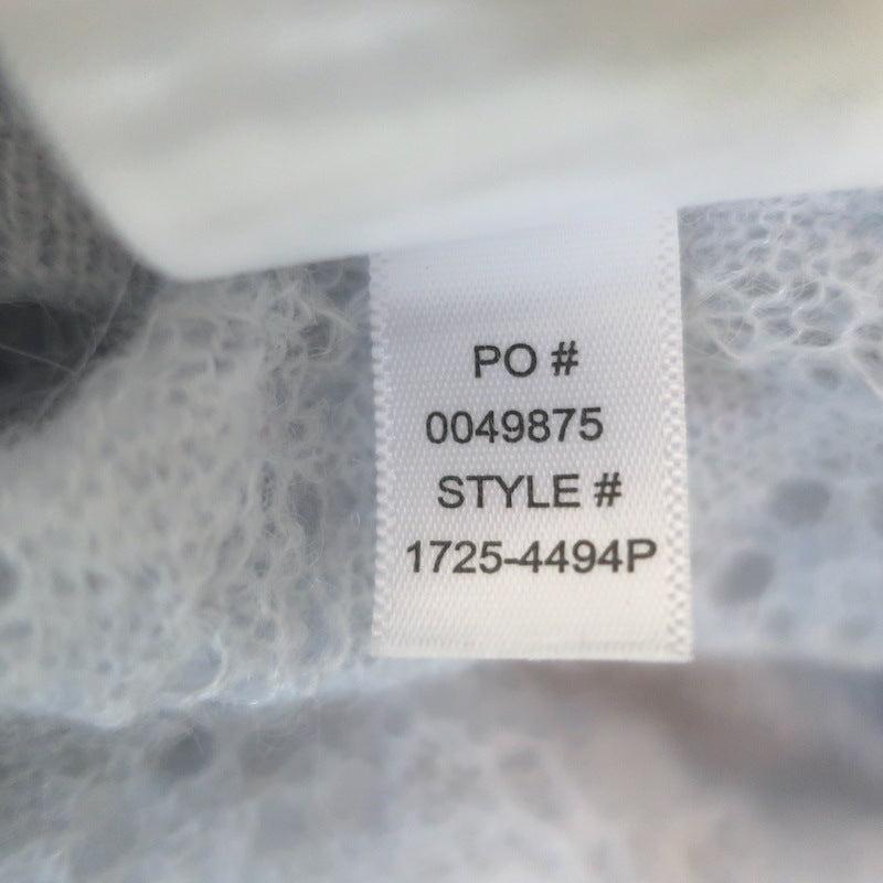 Doen Danae Pointelle Knit Cardigan Sky Blue Alpaca-Blend Size Extra Small