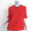 Victoria by Victoria Beckham Flounce Sleeve Top Red Stretch Wool Size US 6