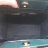 Alexander McQueen The Short Story Croc-Embossed Leather Crossbody Bag Dark Green