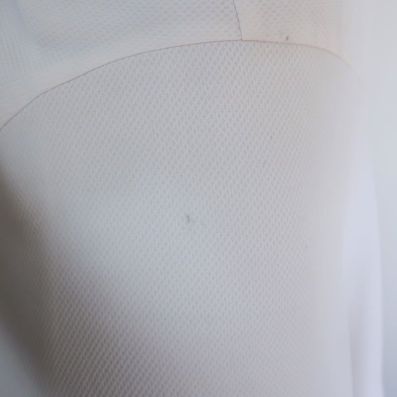 Stella McCartney Cutout-Back Asymmetric Midi Dress White Cotton Pique Size 42