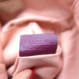 Nina Ricci Chain Strap Small Shoulder Bag Berry Ribbon-Woven Leather