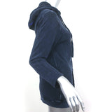 FREECITY Superfluff Lux Zip-Up Hoodie Sweatshirt Navy Size 3