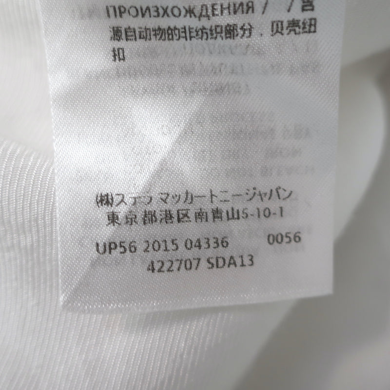 Stella McCartney Cutout-Back Asymmetric Midi Dress White Cotton Pique Size 42