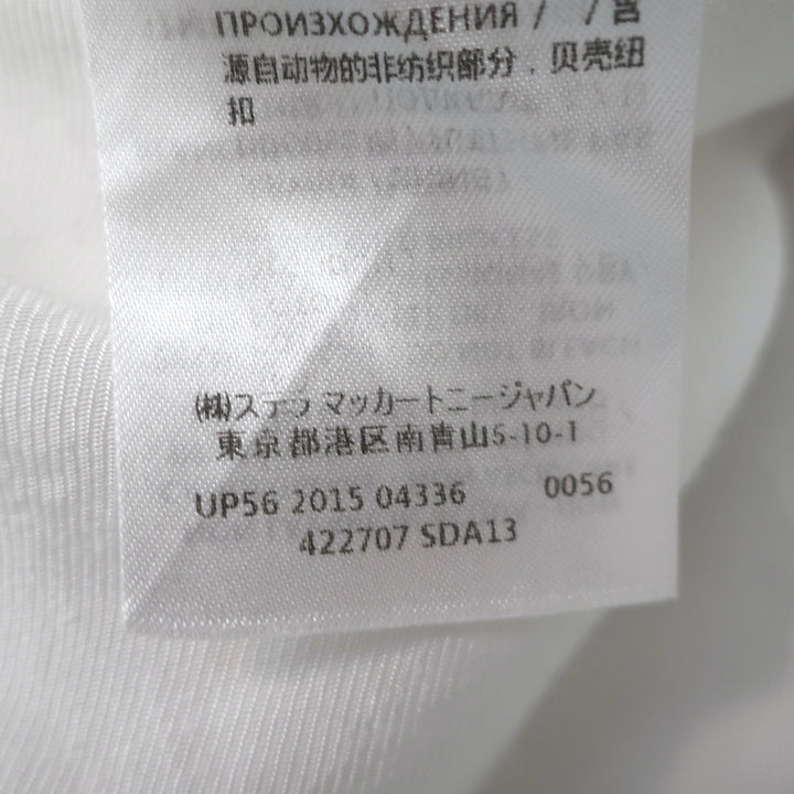 Stella McCartney Cutout-Back Asymmetric Midi Dress White Cotton Pique Size 42