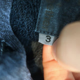 FREECITY Superfluff Lux Zip-Up Hoodie Sweatshirt Navy Size 3