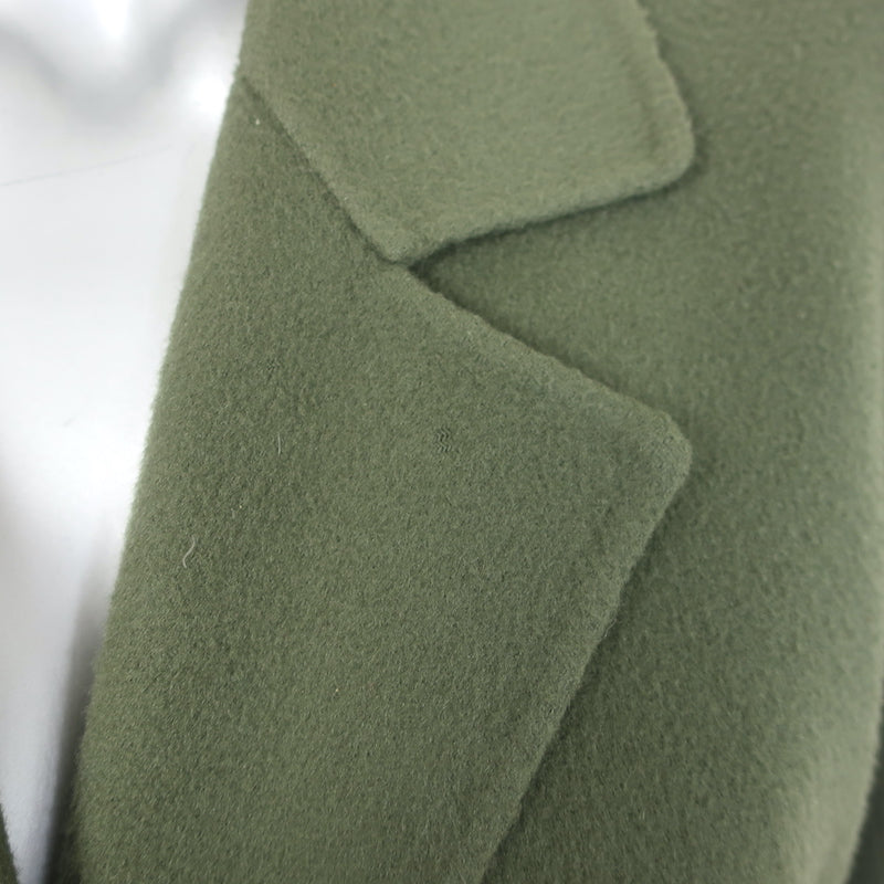 Theory Clairene Jacket Olive Green Double Face Wool-Cashmere Size Medium