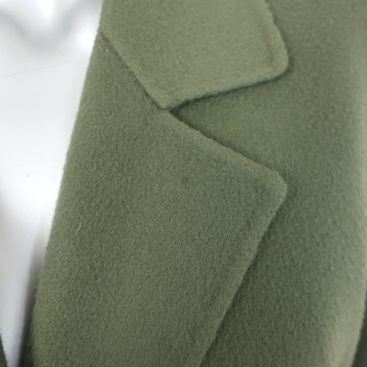 Theory Clairene Jacket Olive Green Double Face Wool-Cashmere Size Medium
