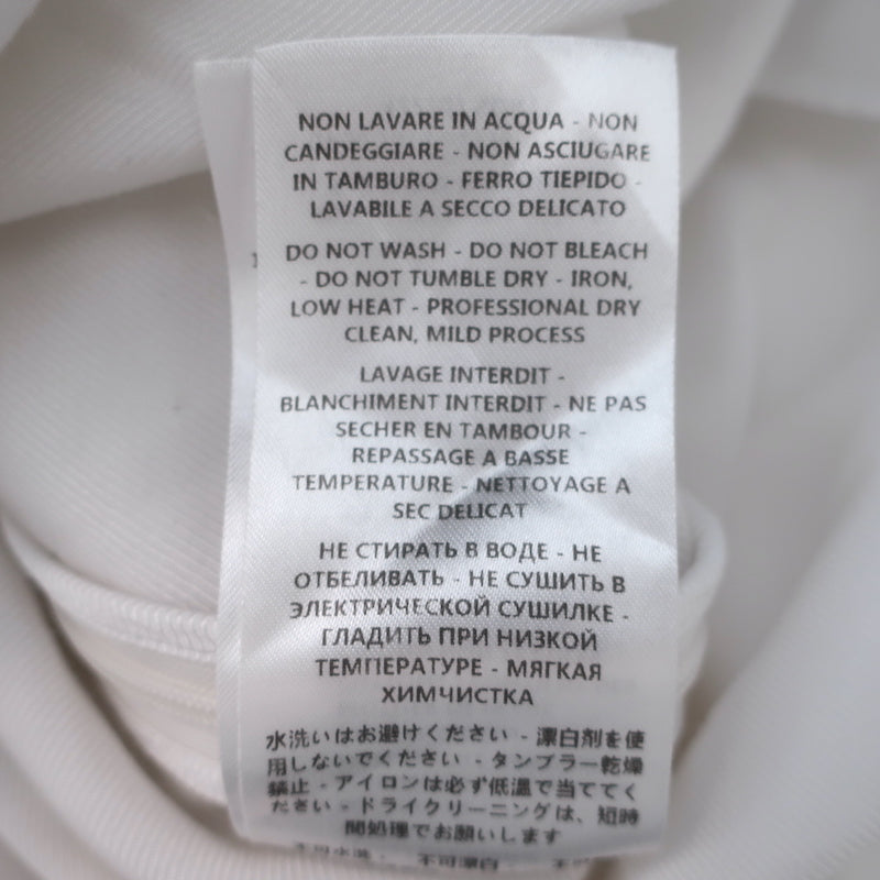 Stella McCartney Cutout-Back Asymmetric Midi Dress White Cotton Pique Size 42
