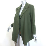 Theory Clairene Jacket Olive Green Double Face Wool-Cashmere Size Medium