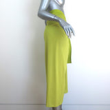 ERES Zephyr Pareo Cover-Up Wrap Skirt Lime Cotton Jersey One Size