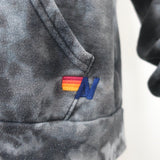 Aviator Nation Zip-Up Bolt Hoodie Sweatshirt Gray Tie Dye Size Large