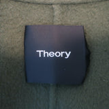 Theory Clairene Jacket Olive Green Double Face Wool-Cashmere Size Medium