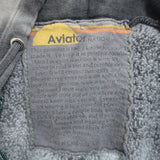 Aviator Nation Zip-Up Bolt Hoodie Sweatshirt Gray Tie Dye Size Large