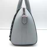 Givenchy Mini Antigona Woven Chain Satchel Sky Blue Leather Crossbody Bag