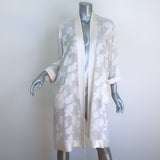 ERES Belted Robe Cream Floral Burnout Chiffon Size Medium/Large