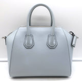 Givenchy Mini Antigona Woven Chain Satchel Sky Blue Leather Crossbody Bag