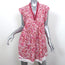 Poupette St Barth Sasha Mini Dress White/Red Floral Print Size Medium