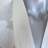 ERES Belted Robe Cream Floral Burnout Chiffon Size Medium/Large