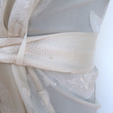 ERES Belted Robe Cream Floral Burnout Chiffon Size Medium/Large