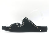 Isabel Marant Lennyo Grommet Studded Slide Sandals Black Suede Size 37