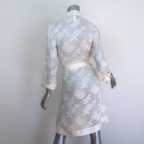 ERES Belted Robe Cream Floral Burnout Chiffon Size Medium/Large