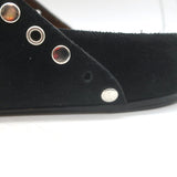Isabel Marant Lennyo Grommet Studded Slide Sandals Black Suede Size 37