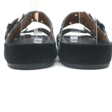 Isabel Marant Lennyo Grommet Studded Slide Sandals Black Suede Size 37