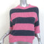 Zadig & Voltaire Bully Striped Cashmere Sweater Pink/Gray Size Extra Small NEW