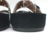 Isabel Marant Lennyo Grommet Studded Slide Sandals Black Suede Size 37