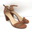 Stuart Weitzman Nearlynude Sandals Brown Suede Size 10 Ankle Strap Heels
