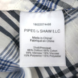 Veronica Beard Isabel Plaid Top Cream/Blue Size 8 Puff Sleeve Blouse