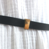 Celine Skinny Belt Black Leather Size 36
