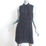 Jenni Kayne Plaid Sleeveless Shirt Dress Burgundy/Black Silk Size Small