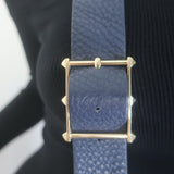 Valentino Rockstud Flap Crossbody Bag Dark Navy Pebbled Leather