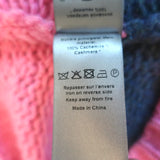 Zadig & Voltaire Bully Striped Cashmere Sweater Pink/Gray Size Extra Small NEW