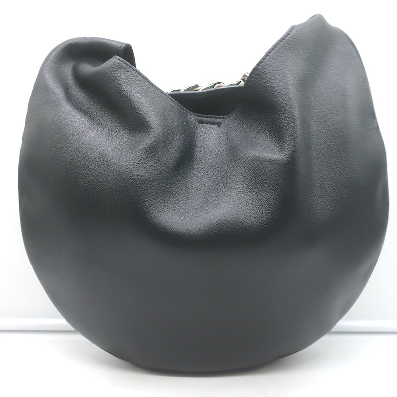 Givenchy Small Infinity Hobo Black Leather Shoulder Bag